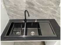 Chậu rửa Bát - Bồn rửa chén 2 ngăn lớn, 2 hộc có bàn chờ 100*48*22cm