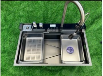 ( 80-46cm) Bồn rửa chén bát 1 ngăn lớn Thông Minh 5 phím 80*46*22 cm