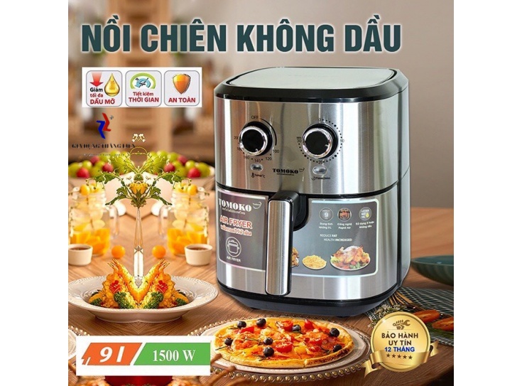 Nồi chiên không dầu 9 lít & 10,8 lít TOMOKO SAGOCERA Công nghệ Thái Lan.