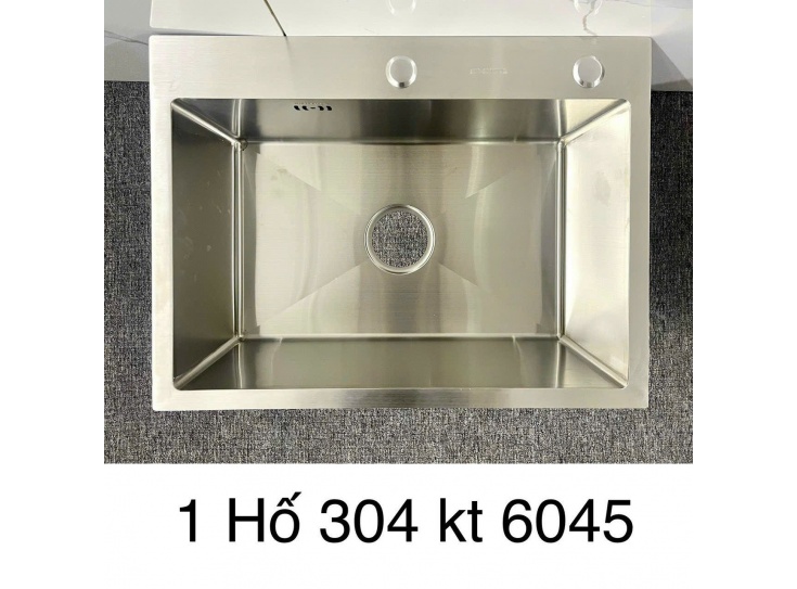 Bồn rửa chén bát loại to 50*45,60*45,68*45 cm Inox đúc Sus 304