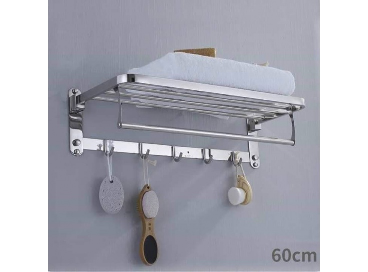 GẬP LÊN GẬP XUỐNG ĐƯỢC Thanh Treo Khăn Tắm ĐA NĂNG 100% INOX 304 S trong nhà tắm MKT9 MÁNG KHĂN INOX BÓNG